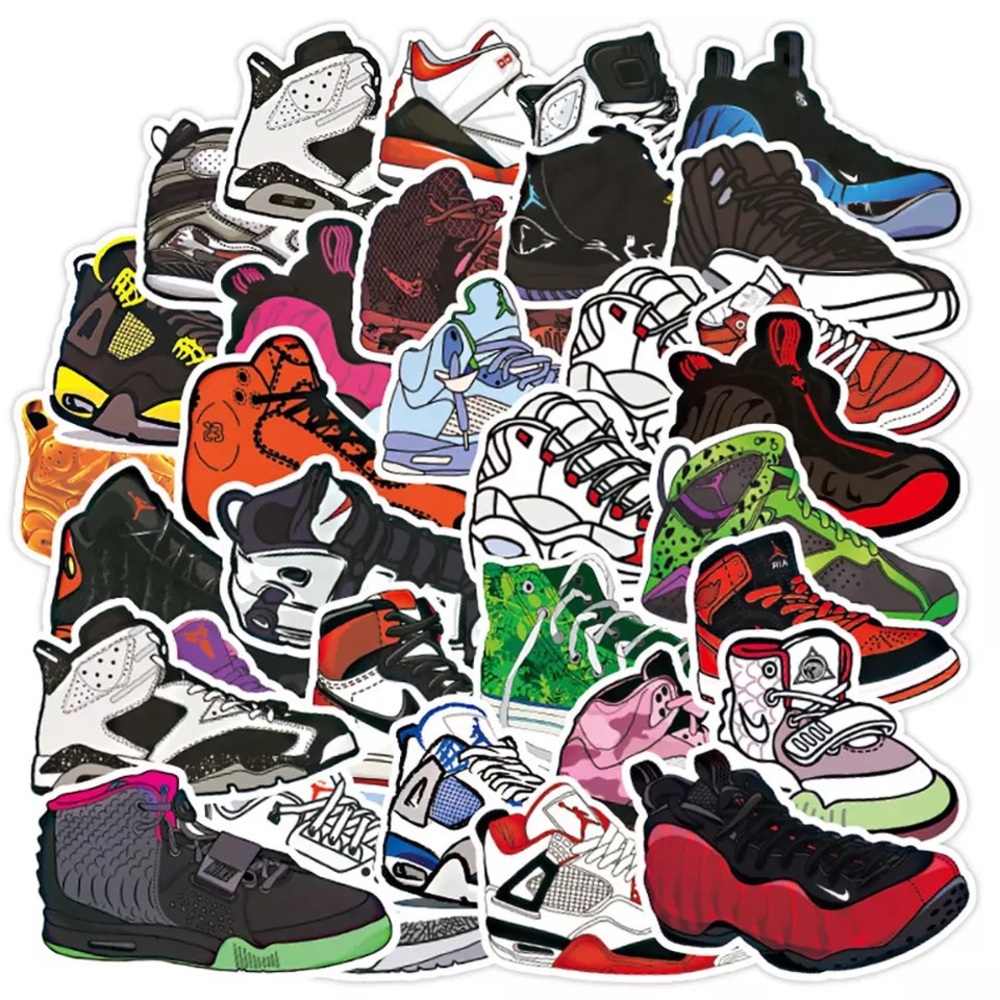 WeFlipKicks Vinyl Sneaker Stickers 25pcs